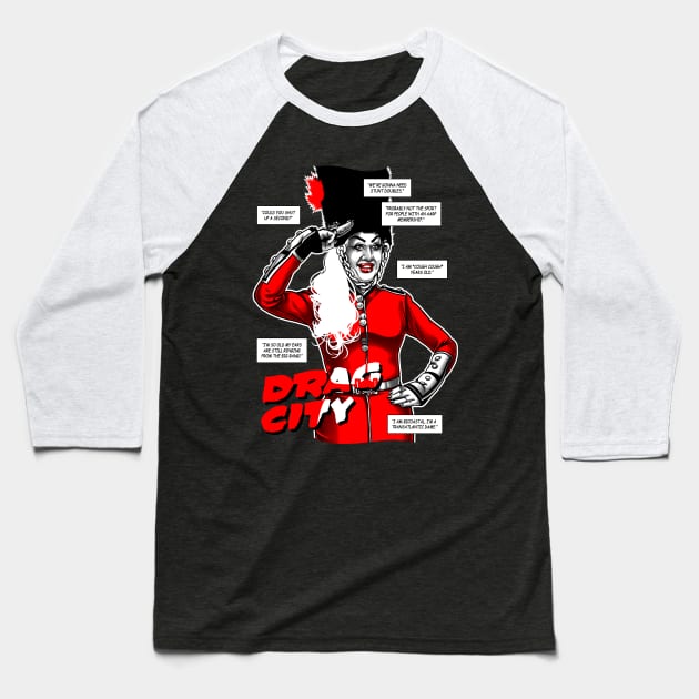 The Dame Baseball T-Shirt by DragCityComics